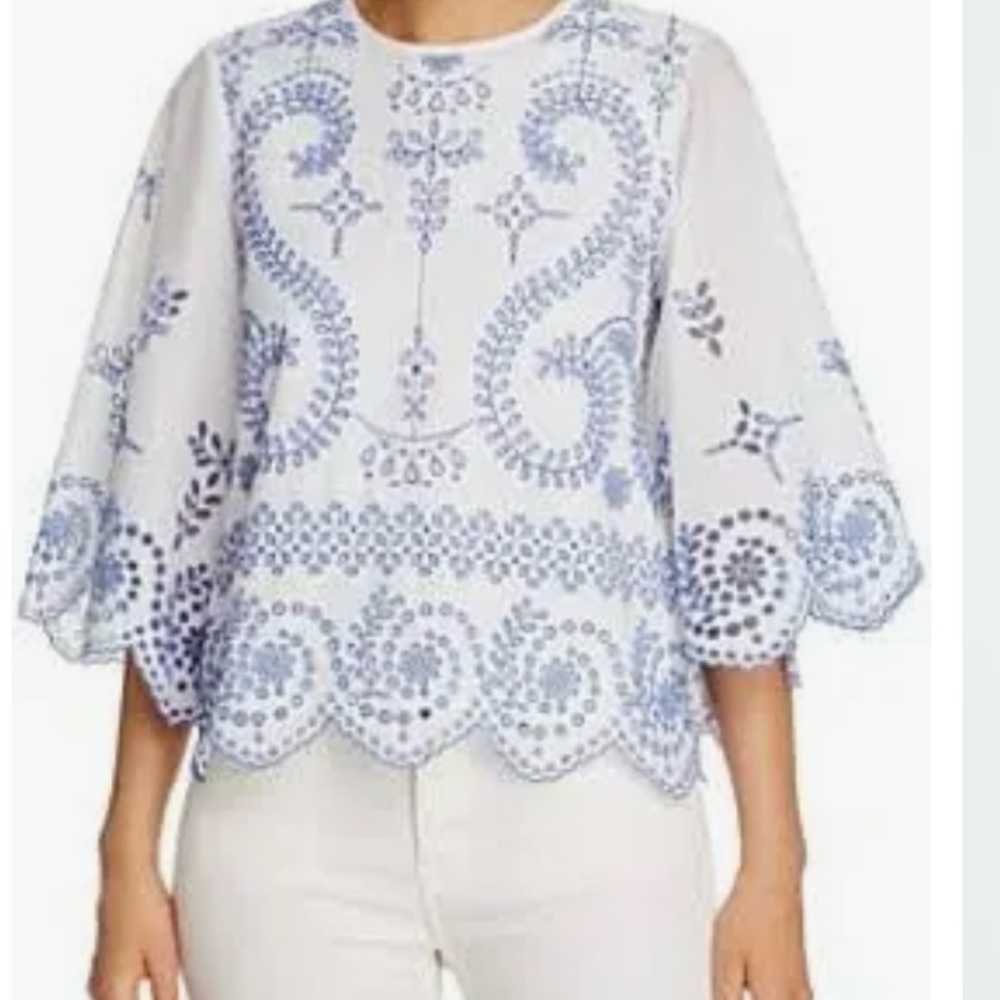 Tory Burch Mariana Top in White Size XL - Picture 2 of 16